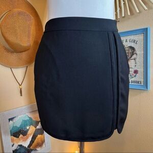 Colorblock Paris Black Mini Pencil Skirt with Faux Pockets US Sz 4